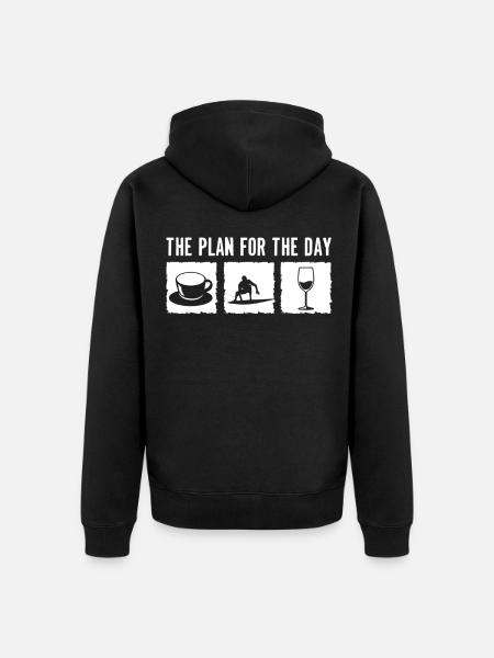 Surfing Surfboard Surfer Surfboard Surfing - Unisex Premium Organic Zip Hoodie - black