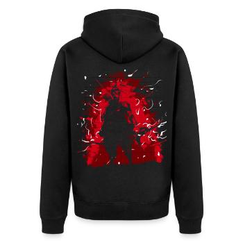 Archery - Unisex Premium Organic Zip Hoodie - black - Back - Nico (187cm)