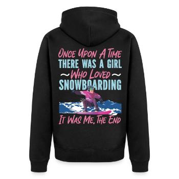 Snowboard Snowboard Girl Une fois - Veste à capuche bio Premium Unisexe - noir - Dos - Nico (187cm)