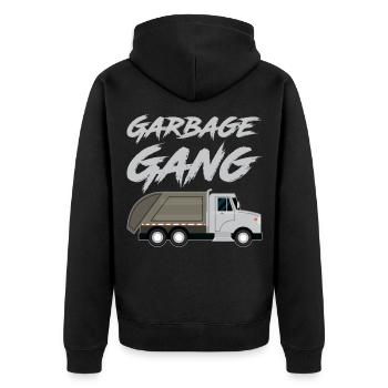 Camion à ordures Recyclage des ordures Collecte des ordures Garbage Man - Veste à capuche bio Premium Unisexe - noir - Dos - Nico (187cm)