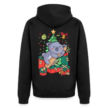 Pull de Noël moche Koala - Veste à capuche bio Premium Unisexe - noir - Dos - Nico (187cm)