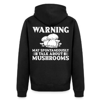 Cueillette de champignons Cueillette de champignons Science des champignons - Veste à capuche bio Premium Unisexe - noir - Dos - Nico (187cm)