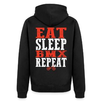 Manger dormir Bmx Répéter - Veste à capuche bio Premium Unisexe - noir - Dos - Nico (187cm)