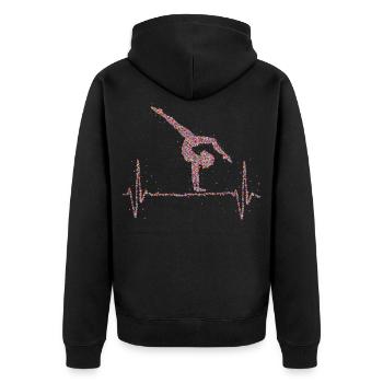 Gymnastique Heartbeat Gymnastique Gymnastique - Veste à capuche bio Premium Unisexe - noir - Dos - Nico (187cm)