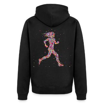 Jogging Runner Marathon - Veste à capuche bio Premium Unisexe - noir - Dos - Nico (187cm)