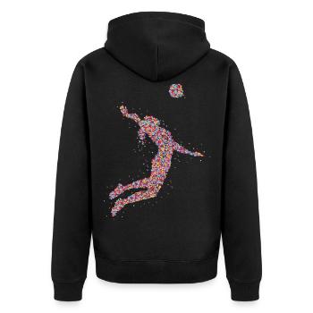 Volleyball Volleyball de plage - Veste à capuche bio Premium Unisexe - noir - Dos - Nico (187cm)