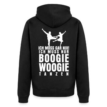 Boogie Woogie Disant Joke Dancer - Veste à capuche bio Premium Unisexe - noir - Dos - Nico (187cm)