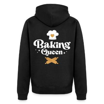 Cuisson Cuisson Baking Queen - Veste à capuche bio Premium Unisexe - noir - Dos - Nico (187cm)