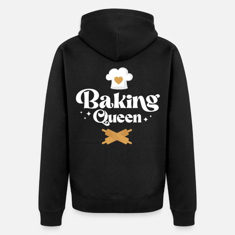 Cuisson Cuisson Baking Queen - Veste à capuche bio Premium Unisexe - noir