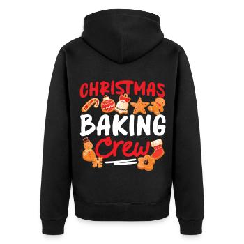 Bake Baking Gingerbread Man - Unisex Premium Bio Zip Hoodie - Schwarz - Hinten - Nico (187cm)