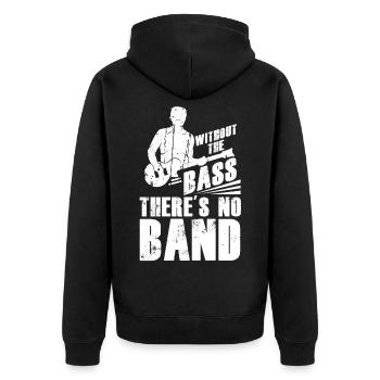 Musiker Music Guitarist Music Bass Player Bassist - Unisex Premium Bio Zip Hoodie - Schwarz - Hinten - Nico (187cm)