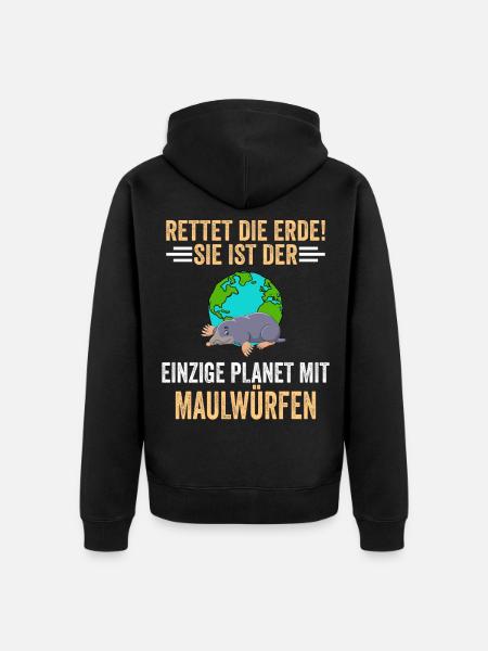 Umweltschutz Tierschutz Maulwürfe Maulwurf - Unisex Premium Bio Zip Hoodie - Schwarz