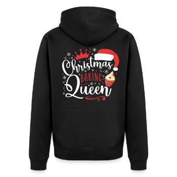Cuire au four un cupcake de Noël - Veste à capuche bio Premium Unisexe - noir - Dos - Nico (187cm)