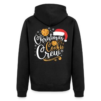 Bake Baking Christmas Cookie Crew - Unisex Premium Organic Zip Hoodie - black - Back - Nico (187cm)