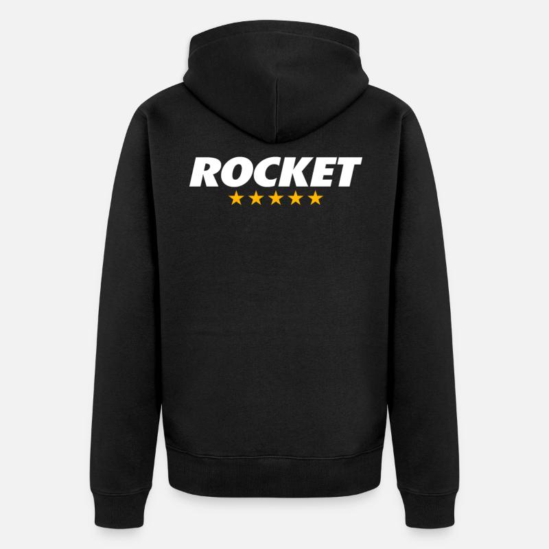 ROCKET ROCKET - Unisex Premium Bio Zip Hoodie - Schwarz
