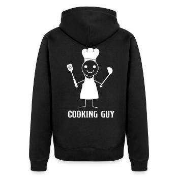 Cuisine Cuisine Cuisine Chef Cuisine Cuisine - Veste à capuche bio Premium Unisexe - noir - Dos - Nico (187cm)