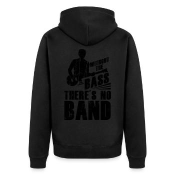 Musiker Music Guitarist Music Bass Player Bassist - Unisex Premium Bio Zip Hoodie - Schwarz - Hinten - Nico (187cm)