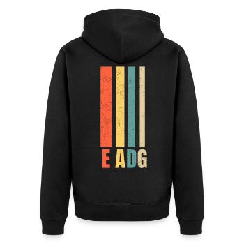 Guitar EADG Bass Bassist Guitar Player - Unisex Premium Organic Zip Hoodie - black - Back - Nico (187cm)