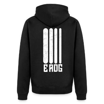 Guitar EADG Bass Bassist Guitar Player - Unisex Premium Organic Zip Hoodie - black - Back - Nico (187cm)