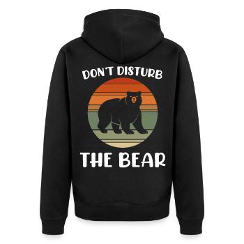 Ours ours ne pas déranger en disant - Veste à capuche bio Premium Unisexe - noir - Dos - Nico (187cm)