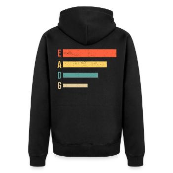 Guitar EADG Bass Bassist Guitar Player - Unisex Premium Organic Zip Hoodie - black - Back - Nico (187cm)