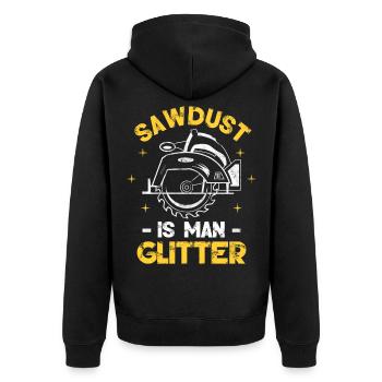 La sciure de bois est l’homme glitter - Veste à capuche bio Premium Unisexe - noir - Dos - Nico (187cm)