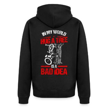 VTT VTT VTT Vélo de descente - Veste à capuche bio Premium Unisexe - noir - Dos - Nico (187cm)