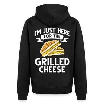 Gegrillter Käse Toast Sandwich Maker Toaster - Unisex Premium Bio Zip Hoodie - Schwarz - Hinten - Nico (187cm)