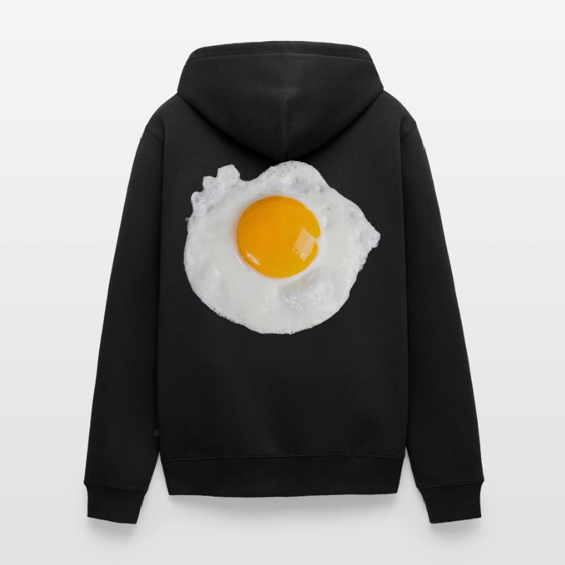 Egg Fried Egg Scrambled Eggs Breakfast Egg for Toast Unisex Premium Organic Zip Hoodie