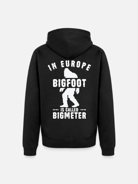 Bigfoot Sasquatch Yeti - Unisex Premium Bio Zip Hoodie - Schwarz
