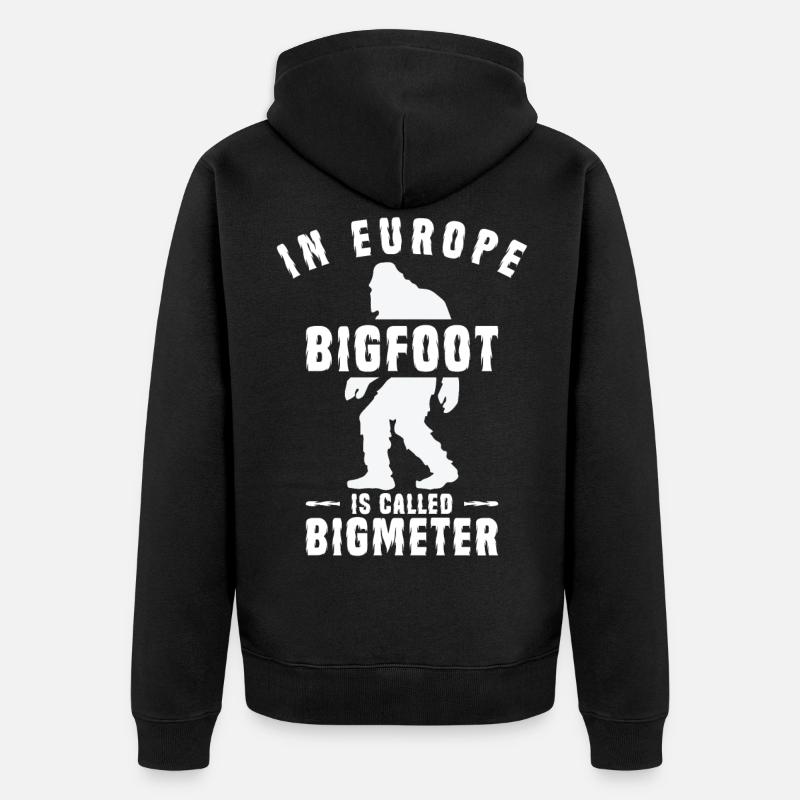 Bigfoot Sasquatch Yeti - Veste à capuche bio Premium Unisexe - noir