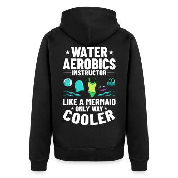 AquaGym Aquafitness Aqua Training Aqua - Veste à capuche bio Premium Unisexe - noir - Dos - Nico (187cm)