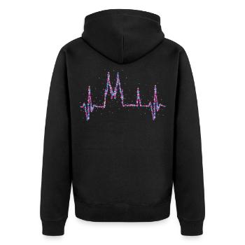 Cathédrale de Cologne Heartbeat Carnaval Carnaval - Veste à capuche bio Premium Unisexe - noir - Dos - Nico (187cm)
