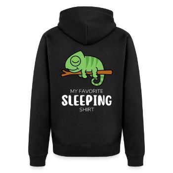 Ma chemise de couchage préférée Chemise de sommeil animal - Veste à capuche bio Premium Unisexe - noir - Dos - Nico (187cm)