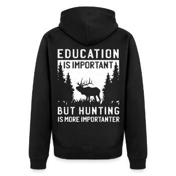 Hunters Hunting Hunting Game hunting - Unisex Premium Organic Zip Hoodie - black - Back - Nico (187cm)