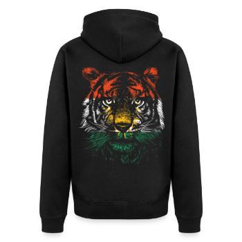 Kurdistan Tiger Kurds Kurds Kurdish Gift - Unisex Premium Organic Zip Hoodie - black - Back - Nico (187cm)