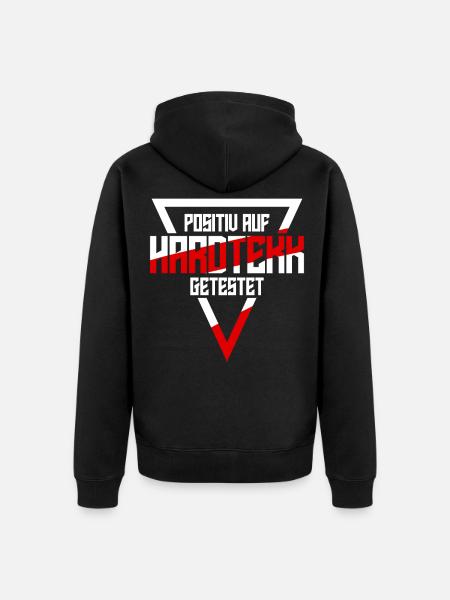 Hardtekk Techno Hardstyle Raver - Unisex Premium Organic Zip Hoodie - black