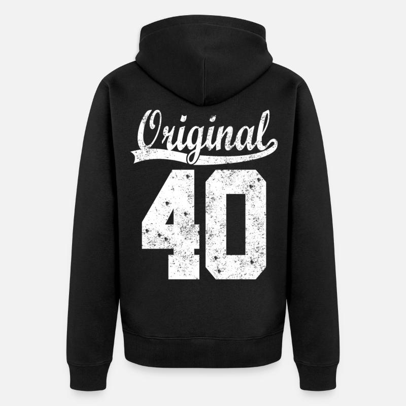 Original de 40 - Veste à capuche bio Premium Unisexe - noir