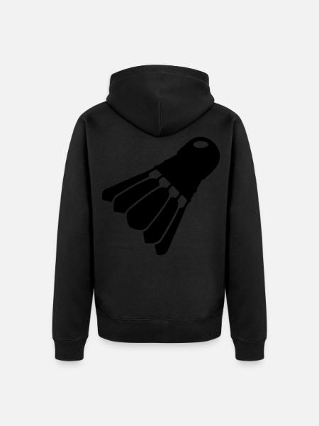 badminton - Unisex Premium Organic Zip Hoodie - black