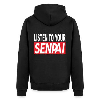 Anime Anime Merch Anime Anime Outfit Anime Characters - Unisex Premium Organic Zip Hoodie - black - Back - Nico (187cm)