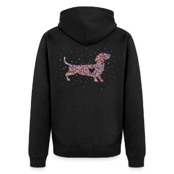 Teckel Chien Teckel Propriétaire de chien - Veste à capuche bio Premium Unisexe - noir - Dos - Nico (187cm)