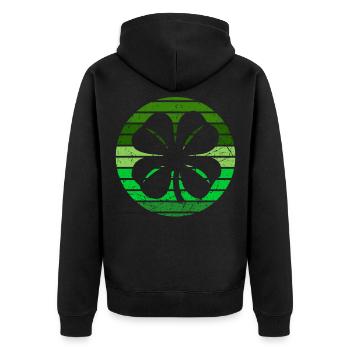 Chemise de la Saint-Patrick - Veste à capuche bio Premium Unisexe - noir - Dos - Nico (187cm)