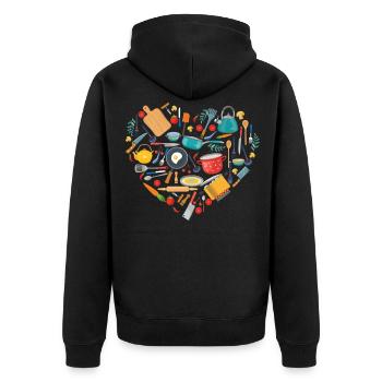Cuisine Cook Heart Tools Cuisine - Veste à capuche bio Premium Unisexe - noir - Dos - Nico (187cm)