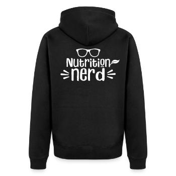 Nutrition Nerd Profession Expert Nutritionniste - Veste à capuche bio Premium Unisexe - noir - Dos - Nico (187cm)