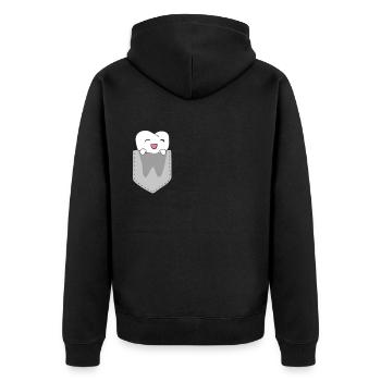 Assistant dentaire Dentiste Dentiste - Veste à capuche bio Premium Unisexe - noir - Dos - Nico (187cm)