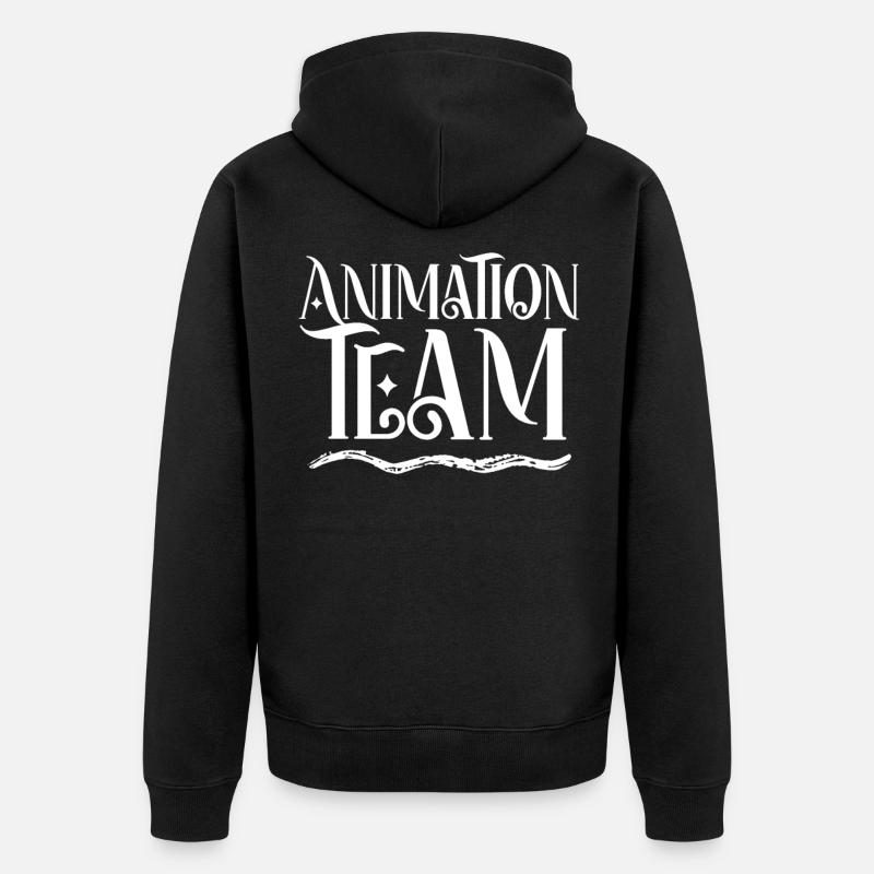 Animationsteam Animation Team Animateur Beruf - Unisex Premium Bio Zip Hoodie - Schwarz