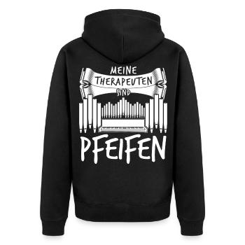 Orgel Orgelbauer Organist Orgelspieler - Unisex Premium Bio Zip Hoodie - Schwarz - Hinten - Nico (187cm)