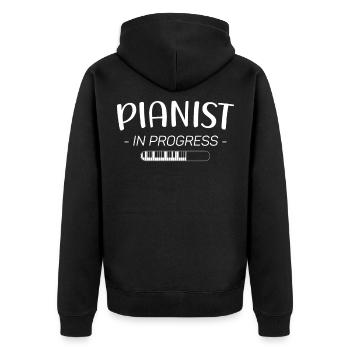 Professeur de piano Pianiste Future Heart - Veste à capuche bio Premium Unisexe - noir - Dos - Nico (187cm)