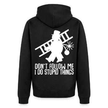 Ramoneur Blague Ramoneur - Veste à capuche bio Premium Unisexe - noir - Dos - Nico (187cm)