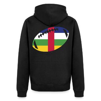 football République centrafricaine - Veste à capuche bio Premium Unisexe - noir - Dos - Nico (187cm)